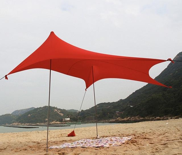 Beach SunShade Tent With Sandbag Anchors & Two Poles