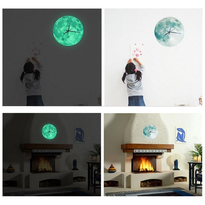 Glowing Moon Wall Clock