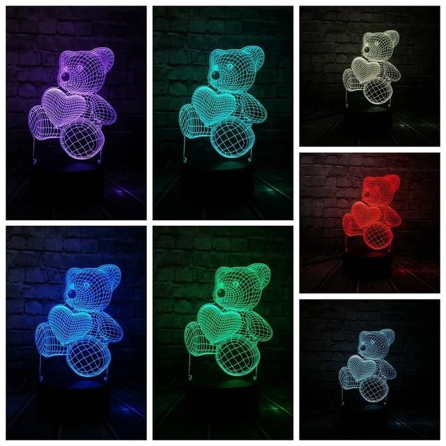 3D Love Bear Lamp