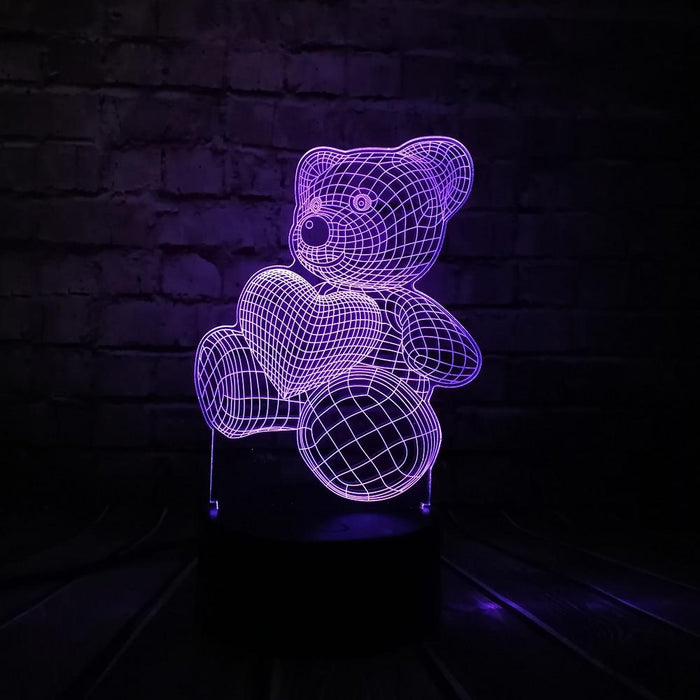 3D Love Bear Lamp