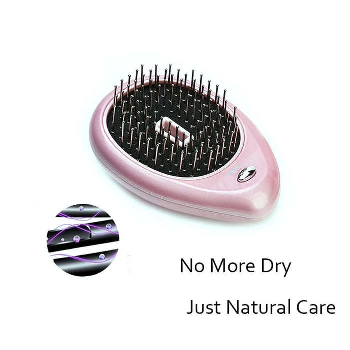 Portable Electric Hair Ionic Brush & Hair Straightener Brush