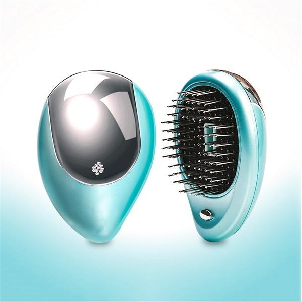 Portable Electric Hair Ionic Brush & Hair Straightener Brush