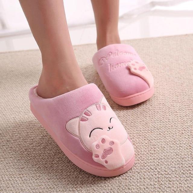 Women's Home Slippers Cartoon Cat