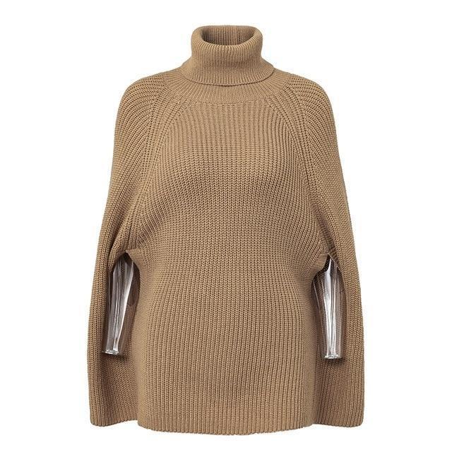 Women's Turtleneck Cloak Sweater